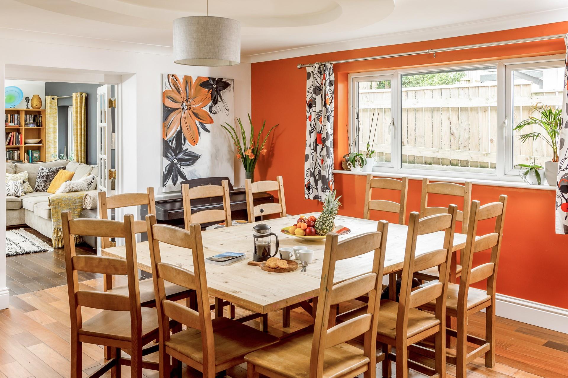 Gather around the dining table and enjoy a tasty feast after a busy day.