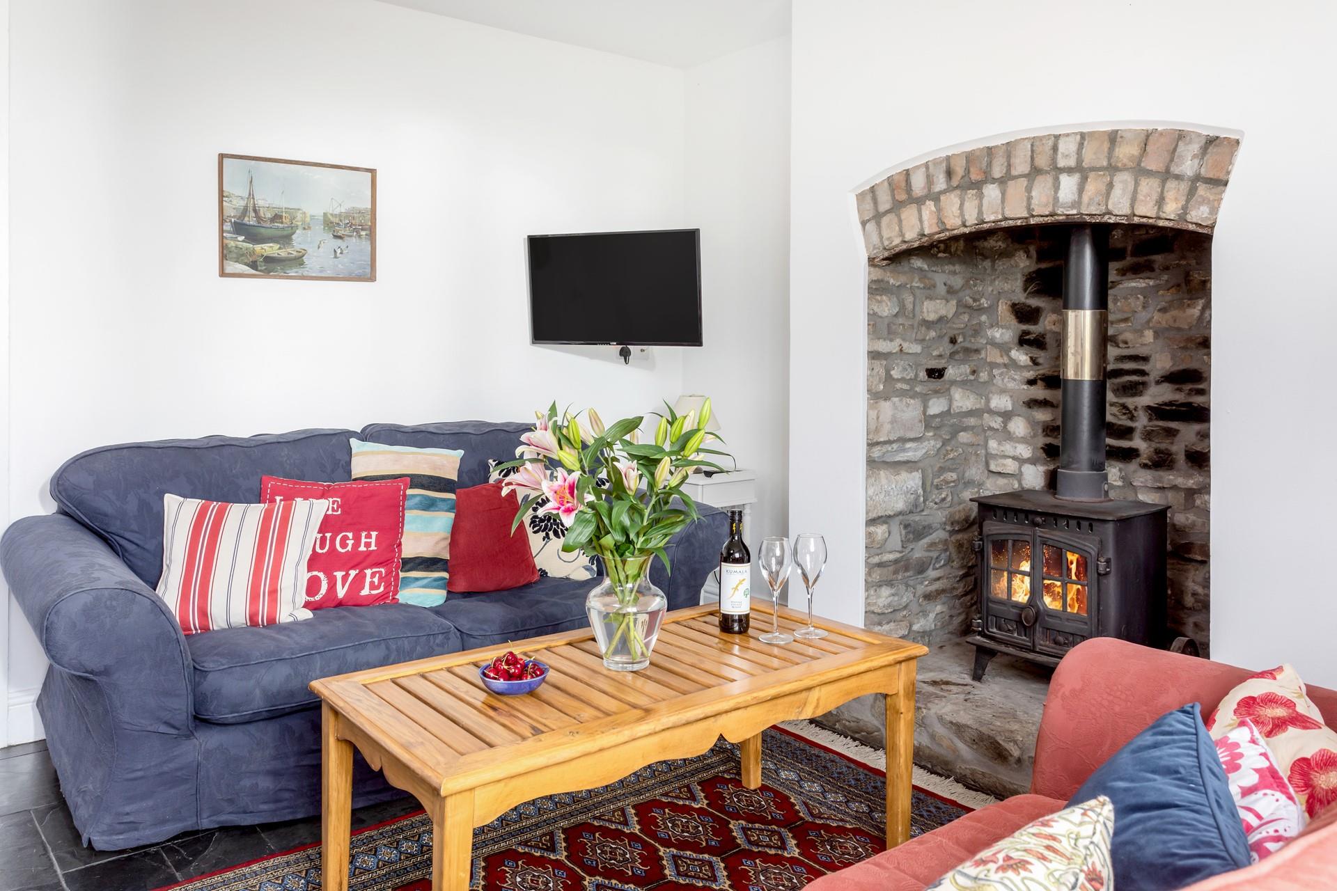 Snuggle up in front of the crackling woodburner in the evening after a day out.