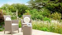 The garden is the perfect spot to enjoy tea and cake while listening to the bird song.