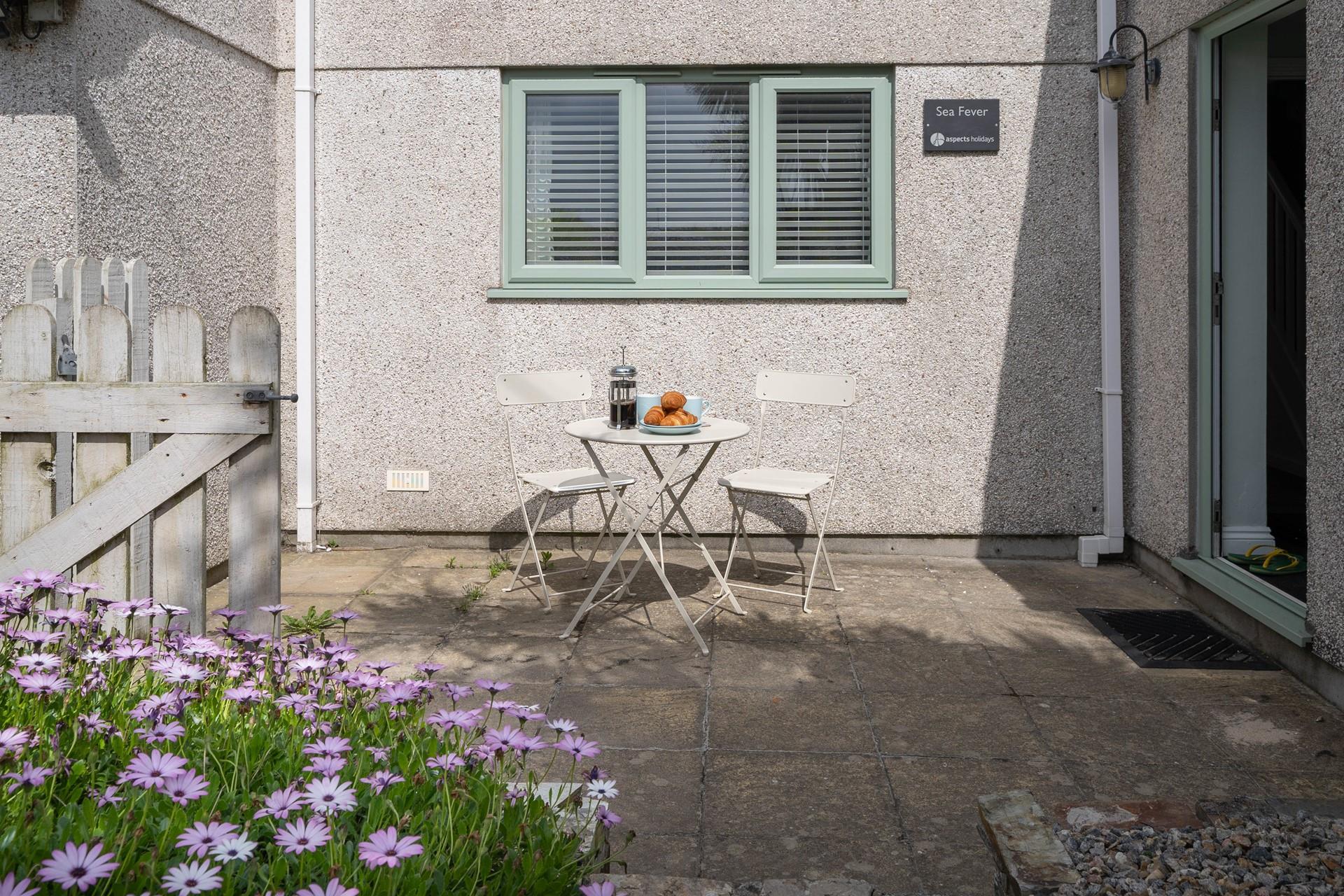 Morning coffee in the sun - perfect.