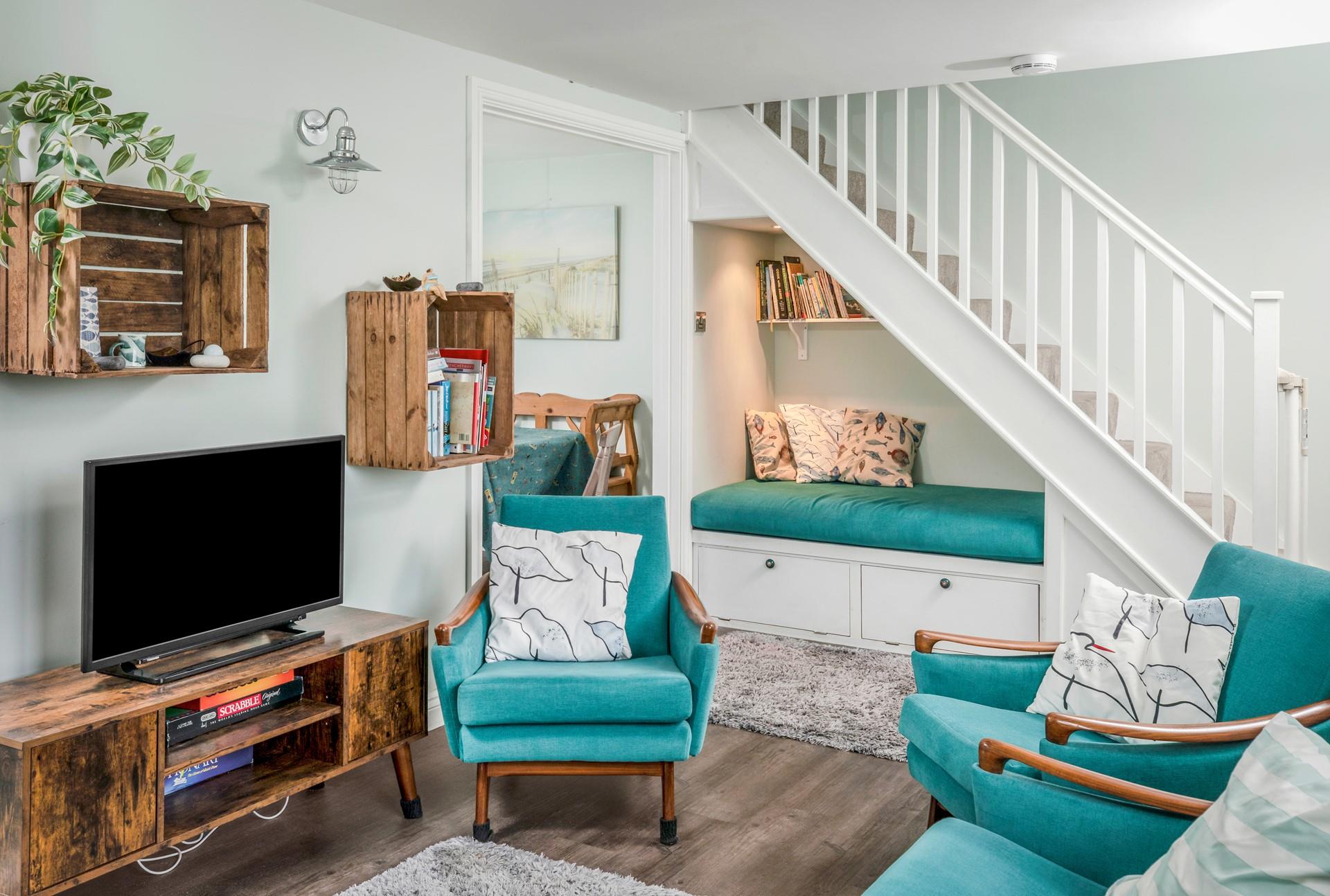 Curl up on the cosy day bed with a book.