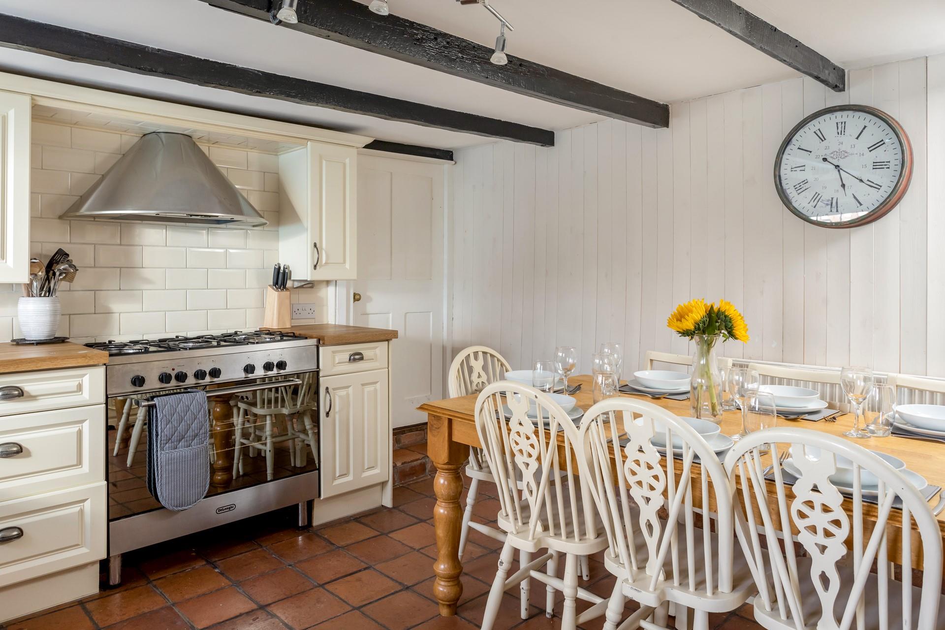 Cook up a storm in the characterful kitchen.