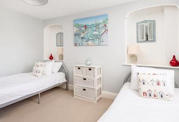 The twin room provides the little ones with a relaxing night's sleep.