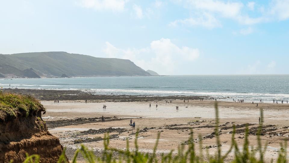 Widemouth Bay beach is a stone's throw from Surfside making this property perfect for surfers and beach lovers and you can bring your dog along on the Black Rock far left aspect of the main beach.