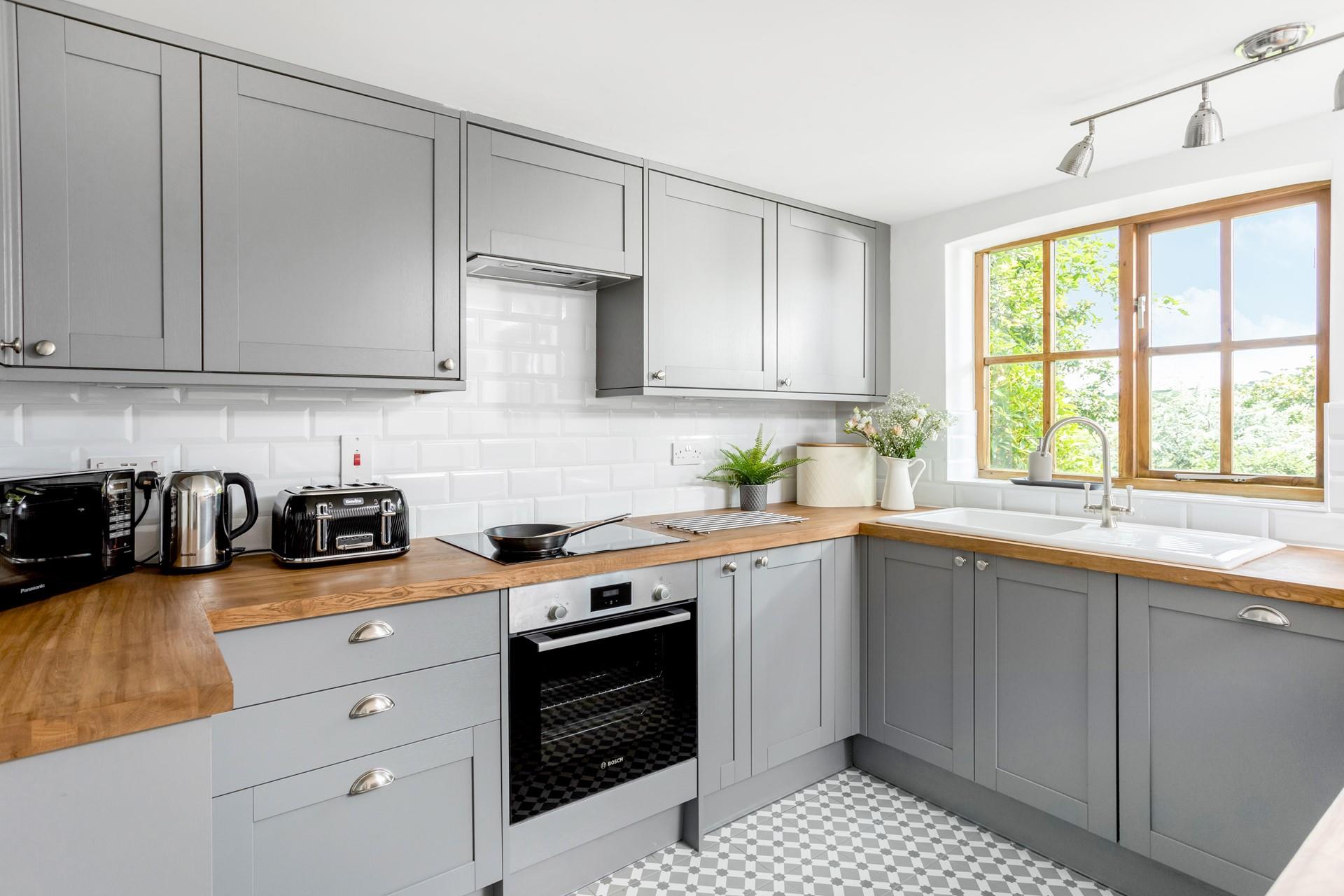 Sanderling House is surrounded by countryside so you can take it all in from the window whilst cooking.