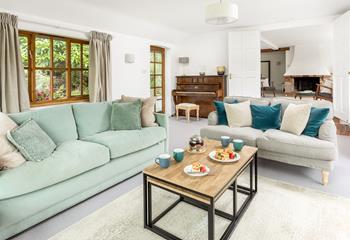 Relax on the sofa with a cream tea after a long walk exploring the countryside.
