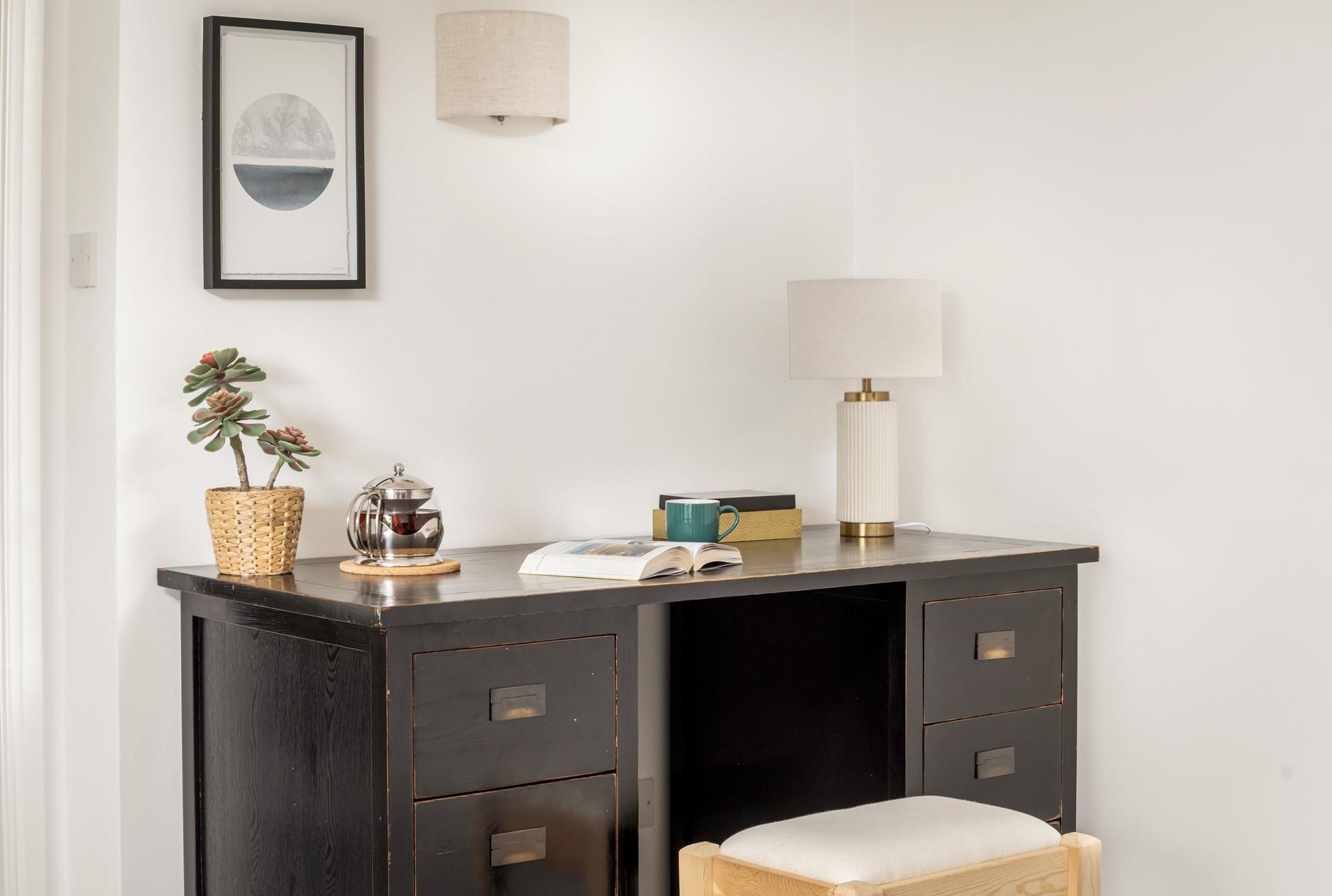 Modern styling blends beautifully with classic furnishings.