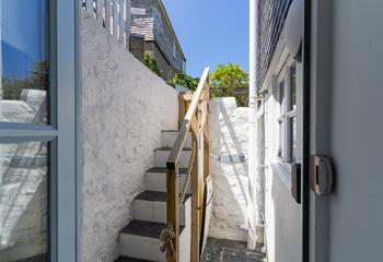 There is a handy space to store your beach gear outside.