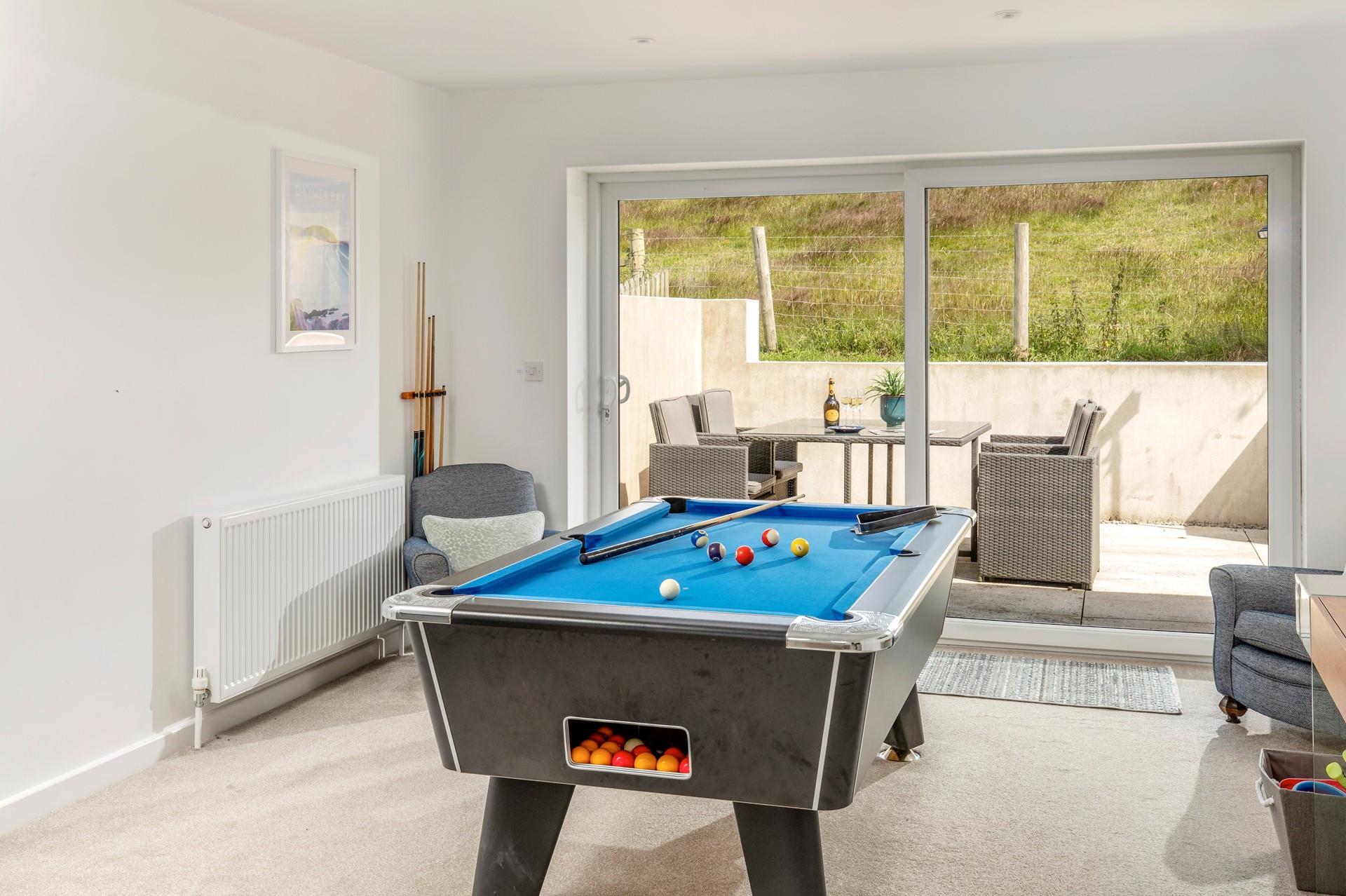 The games room will keep everyone entertained!