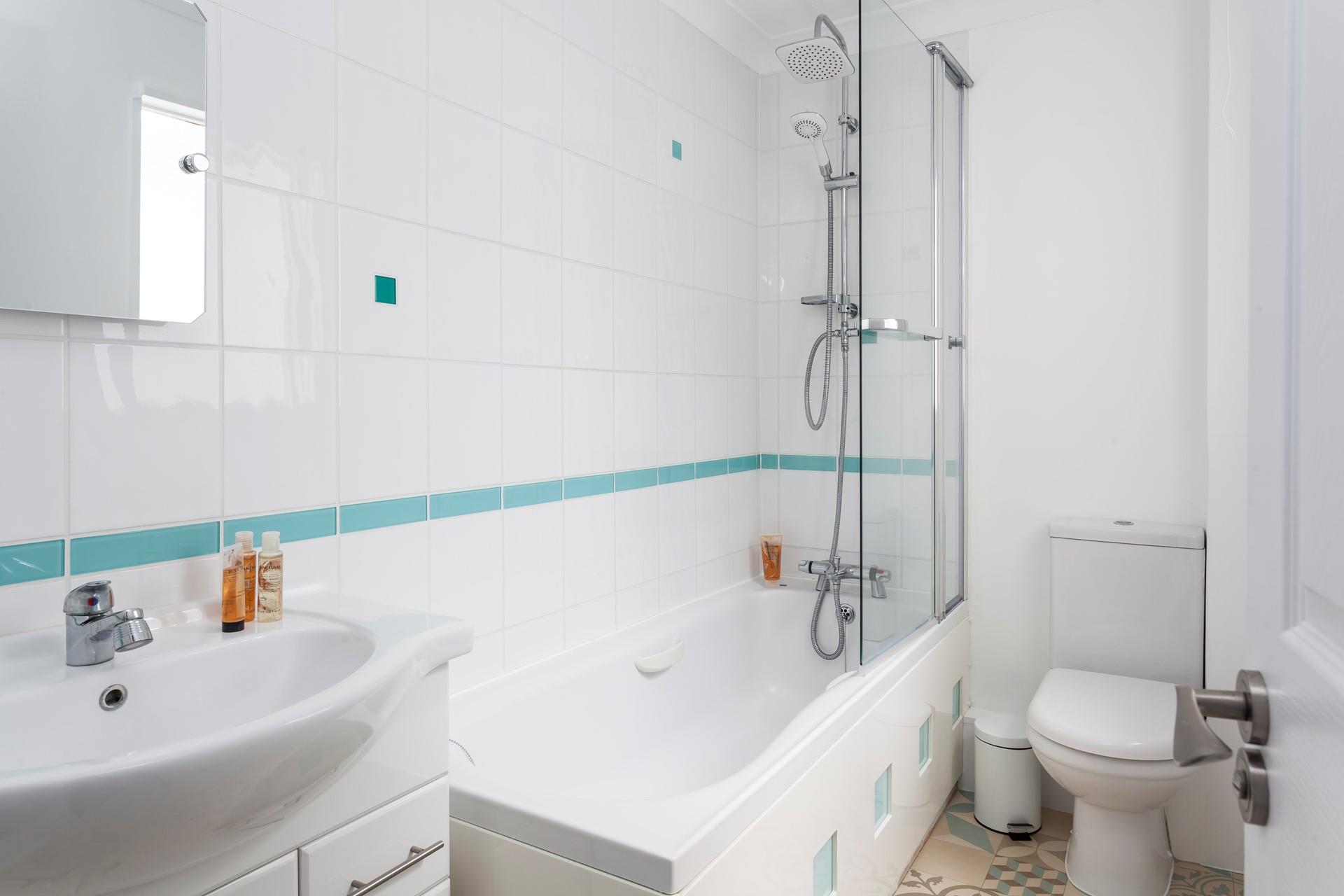 Revive yourself for the day ahead in the family bathroom. 