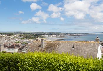 Spectacular, sweeping views of Penzance and Mounts Bay.