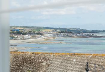 Breath taking sea views over Penzance from the bedroom. 