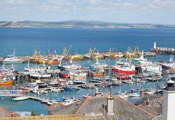 Never tire of the spectacular views of Newlyn Harbour and St Michael's Mount.