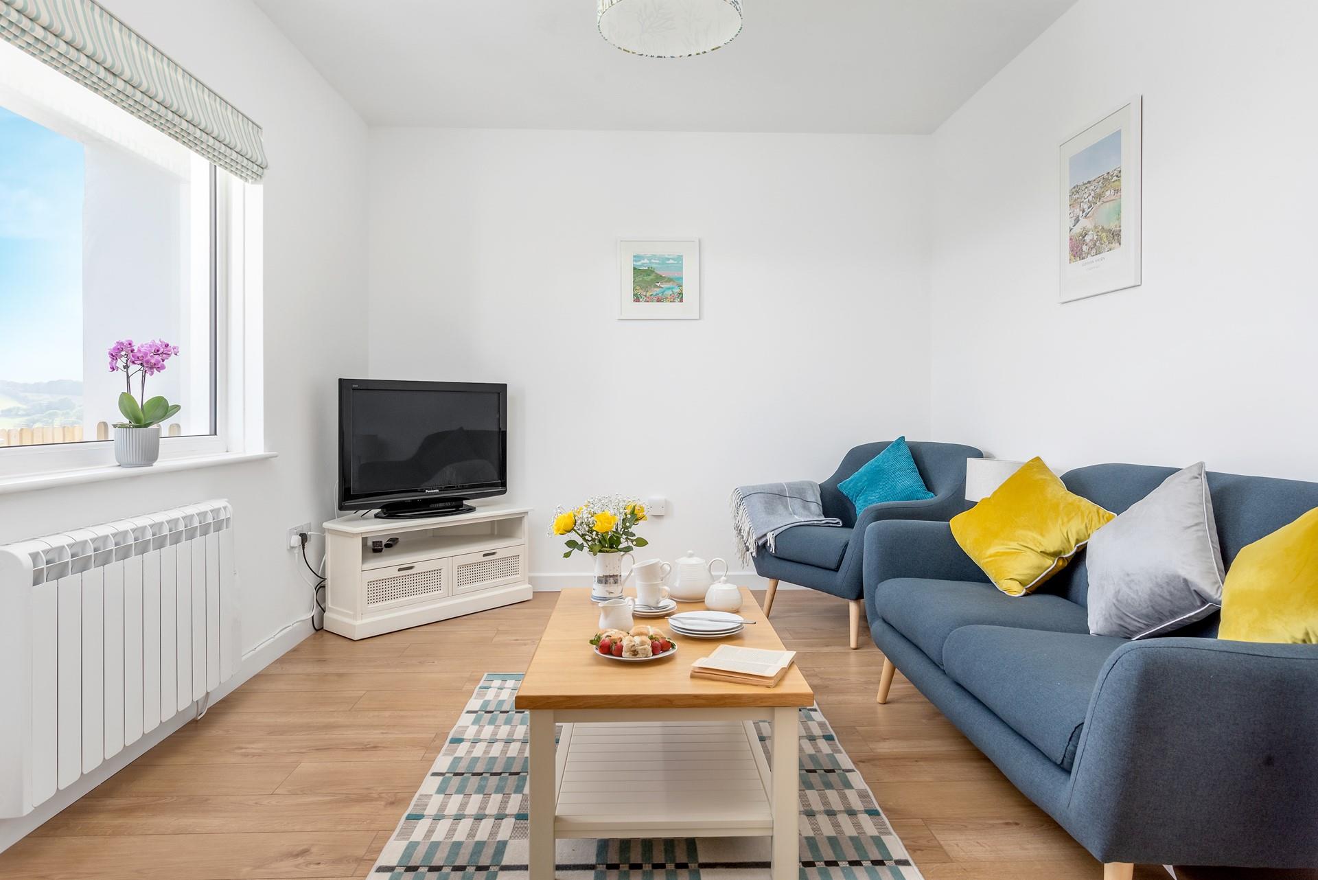 Relax on the sofa, look out at the countryside views and enjoy a cream tea on a cosy afternoon.