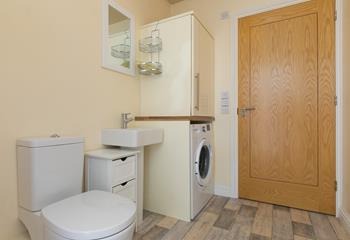 You don't need to worry about sandy clothes, there is a washing machine in the utility room.