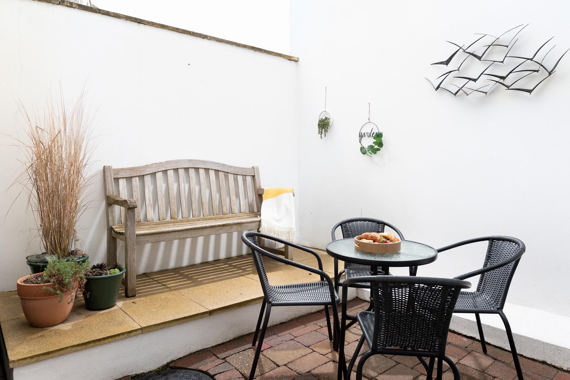 Enjoy an alfresco breakfast out in the courtyard.