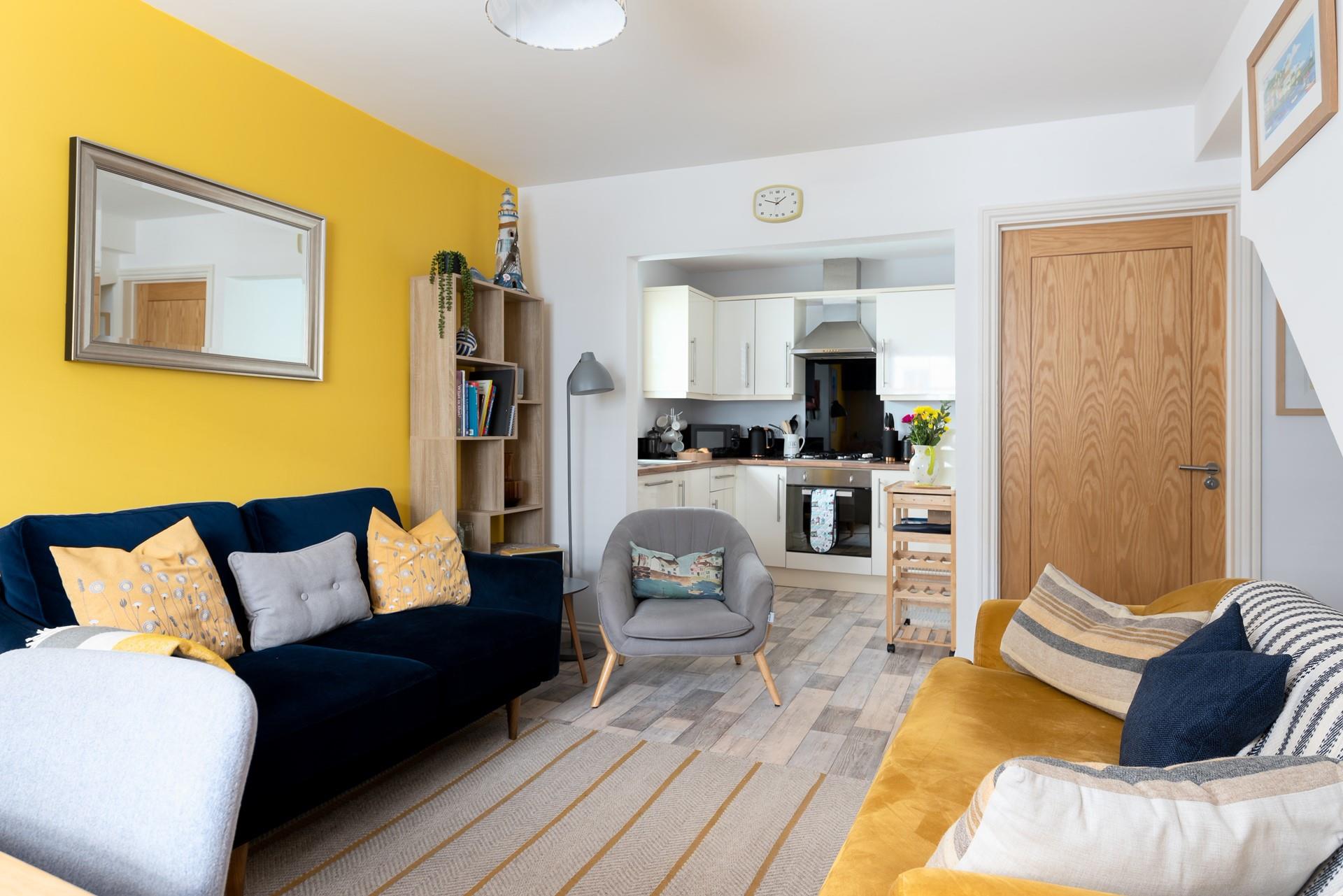 Sink into the cosy sofa after a day spent on the beach.