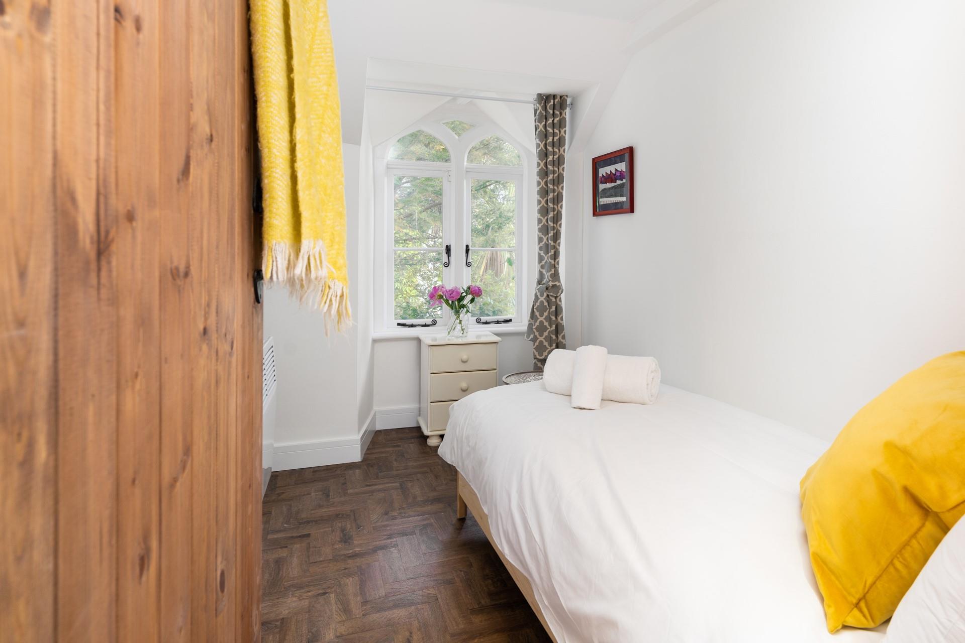 Kitts Court accepts one dog so you can bring your fury friend with you.