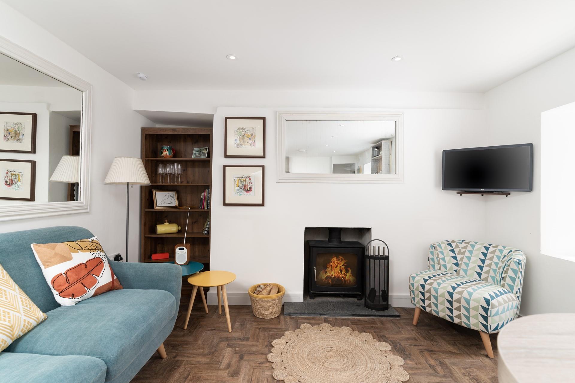 Sit and relax in front of your woodburner in the chilly evenings.