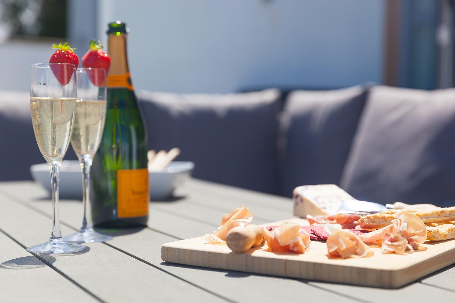 Treat yourself to prosecco on a sunny afternoon.