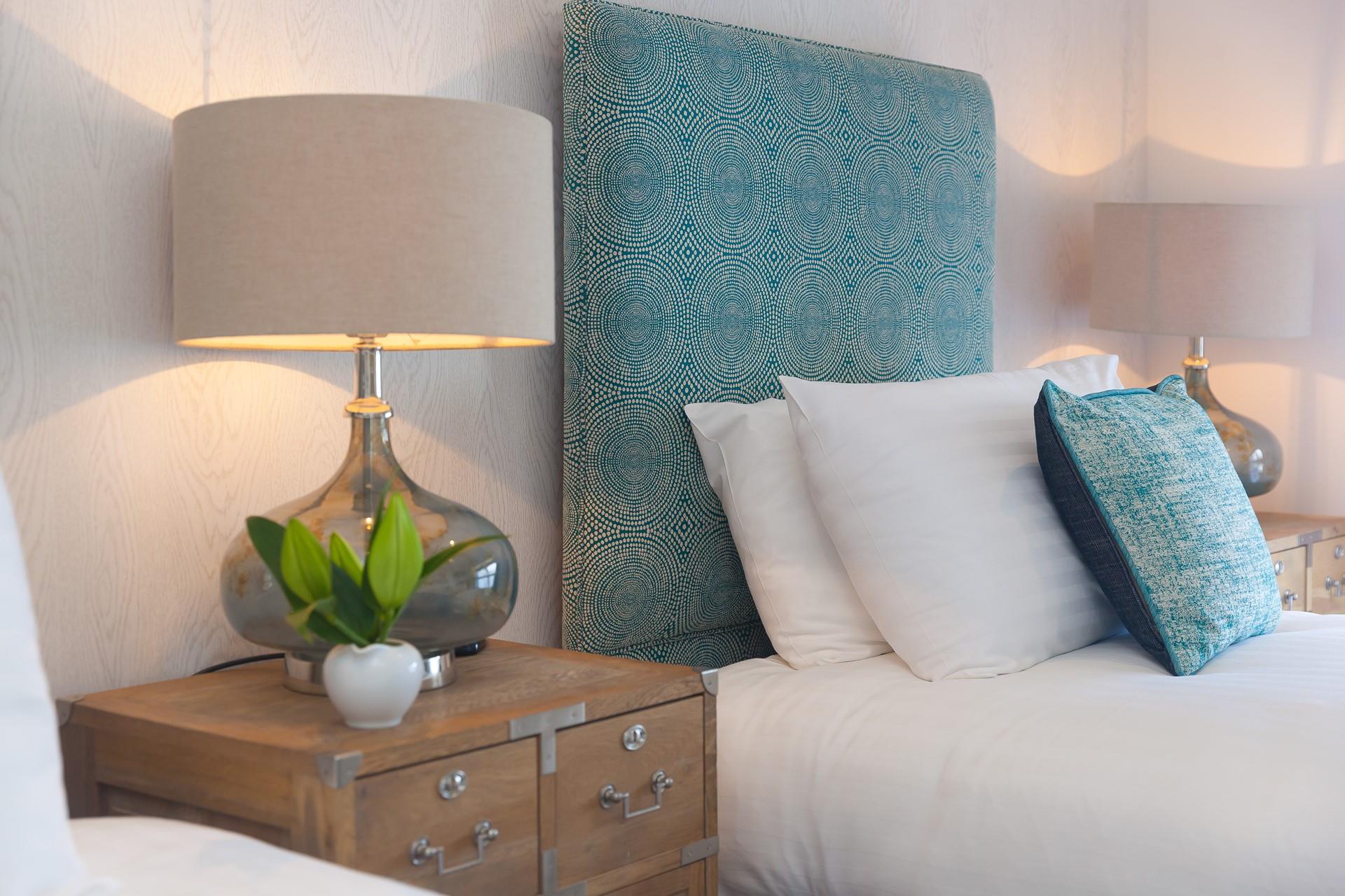 The twin beds are perfectly suited for children or adults.