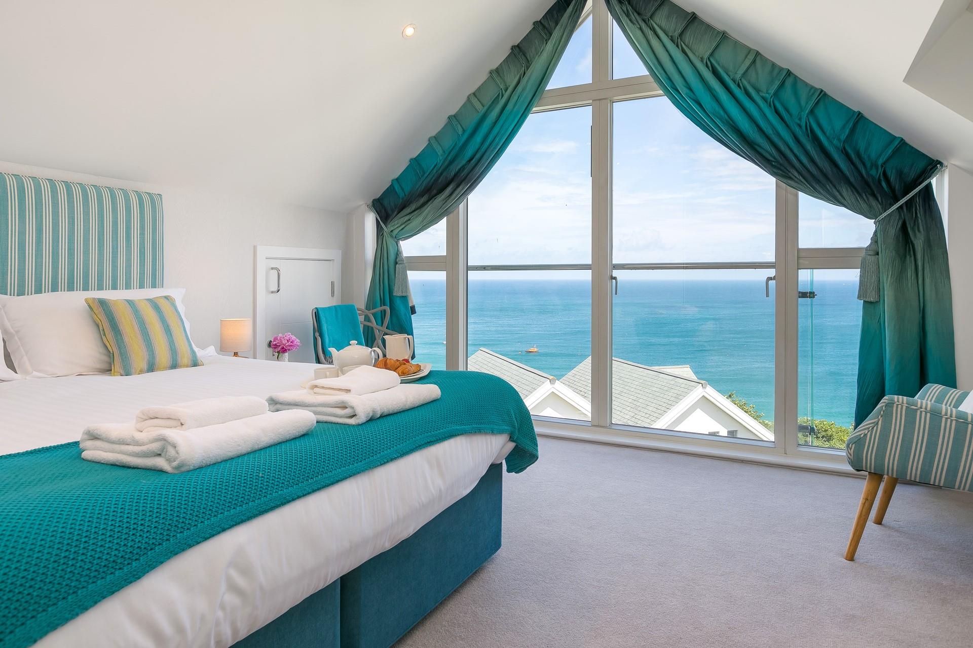 Bedroom 3 has truly stunning views across to St Ives and the harbour you will never forget!