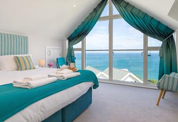 Bedroom 3 has truly stunning views across to St Ives and the harbour you will never forget!