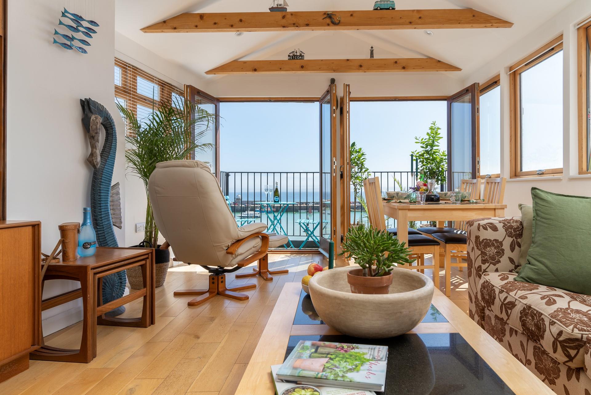 Open the patio doors and let the fresh sea air into the apartment.