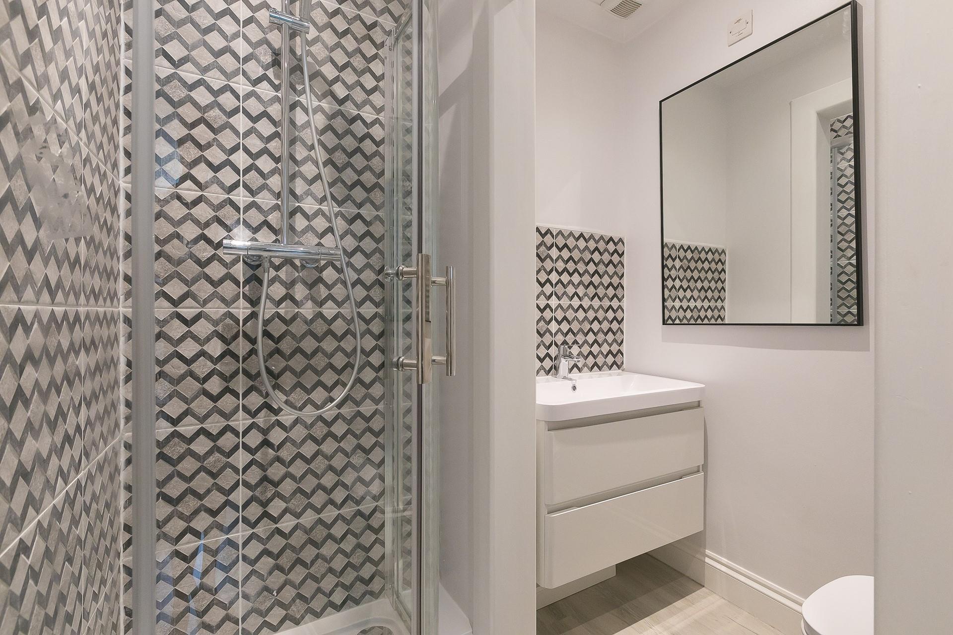 Start your day right with a hot shower and then head to the kitchen to fill up on breakfast.