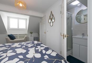 The en-suite is perfect for getting ready for an evening out in town.