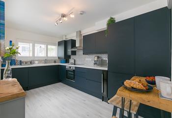 The large kitchen is perfect for the whole family to get stuck into the cooking.