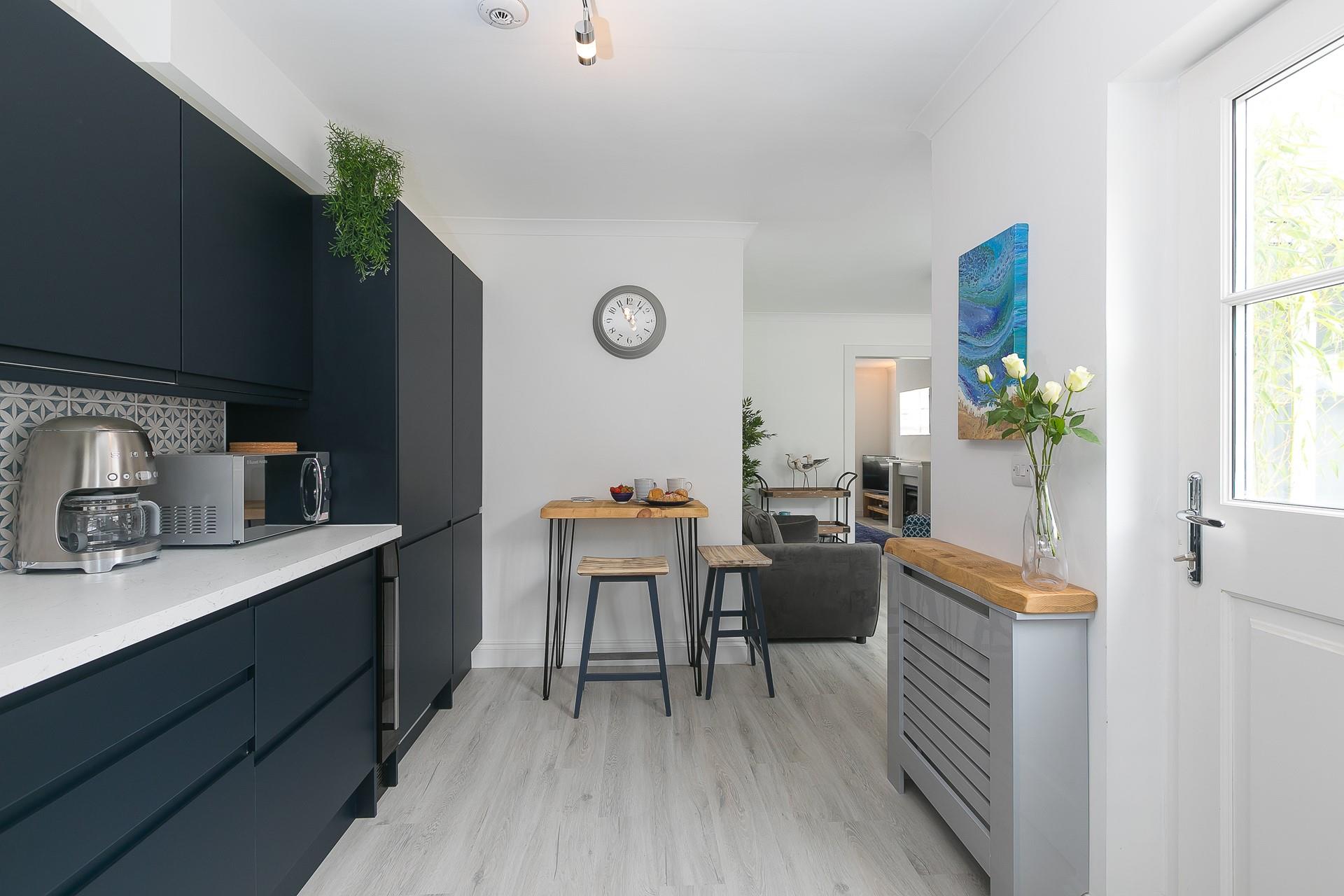 Start your day with a coffee from your own machine and grab your beach stuff ready to head down to the beach.