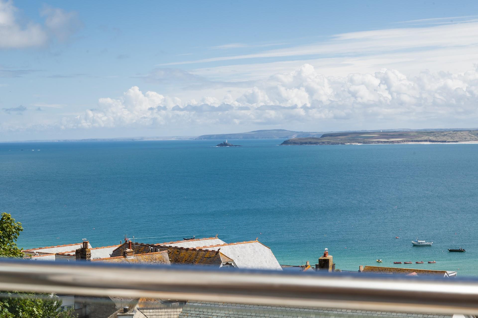 Stunning sea views to write home about, you can see right across to Hayle. 