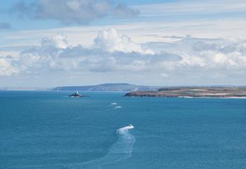 Enjoy a glass of your favourite tipple and watch the sunset over Godrevy Lighthouse.