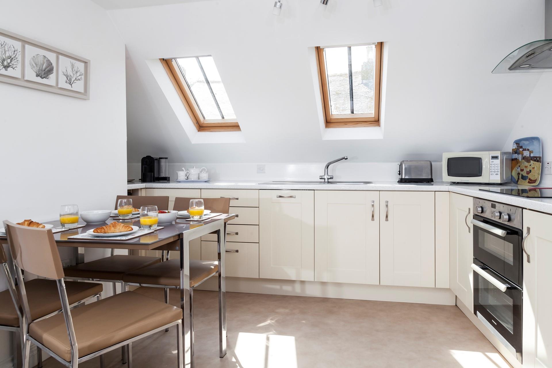 The kitchen is well-equipped for all your culinary needs.