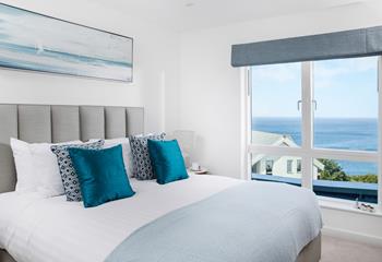 All the bedrooms feature calming blue and white interiors with luxurious mattresses.