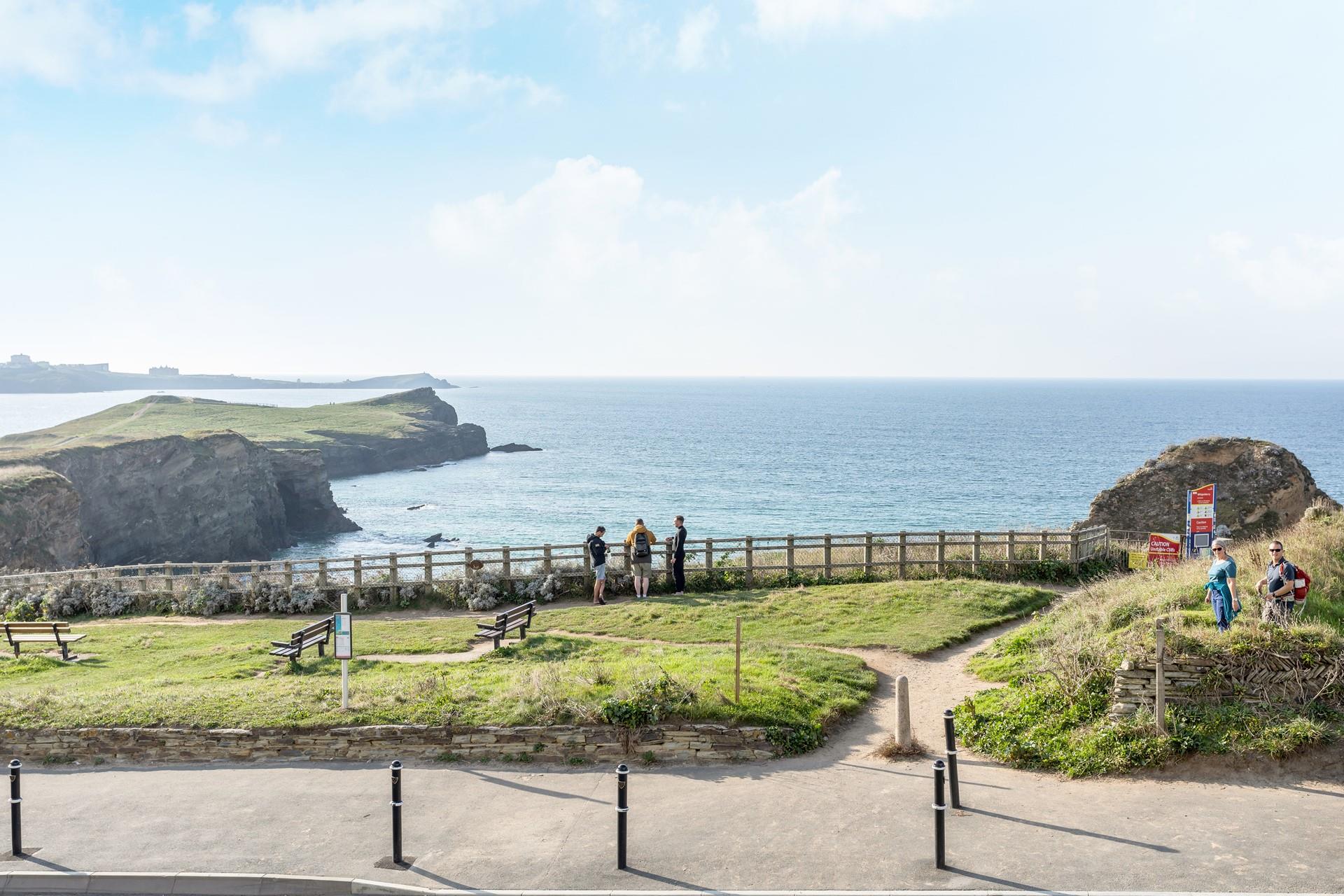 Stroll out your front door and you are moments from Porth Beach.