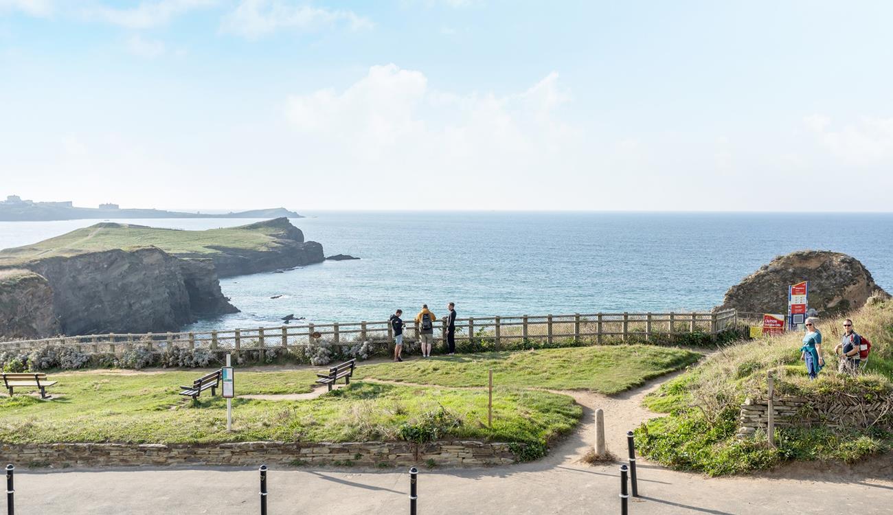 Stroll out your front door and you are moments from Porth Beach.