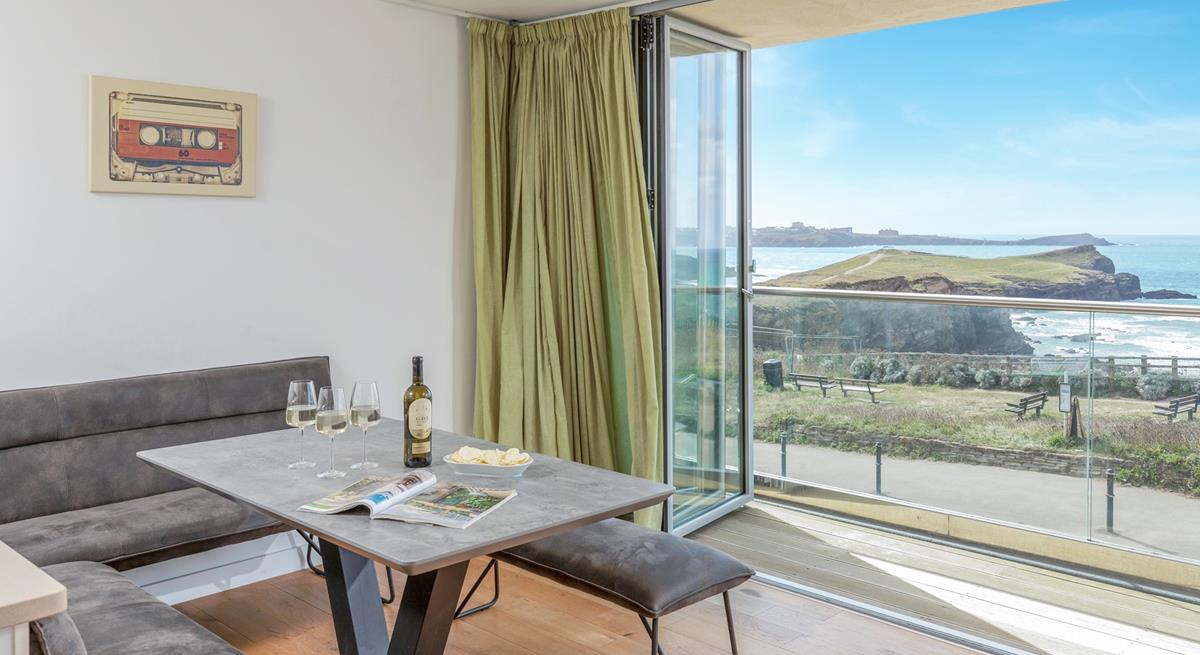 Open a bottle of wine to sip on the balcony as the sun goes down.