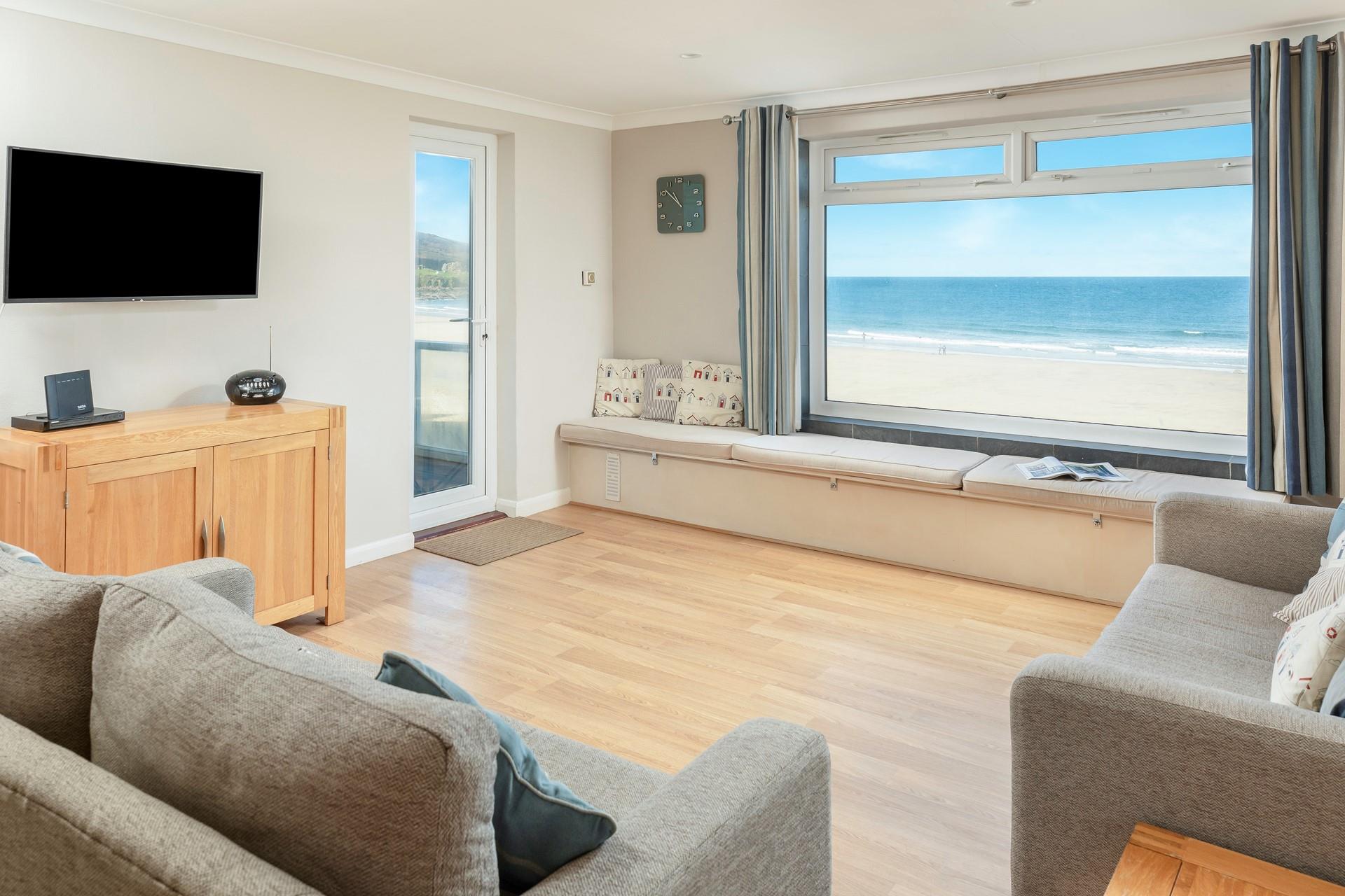 Sit back, and relax as you watch the waves roll into the shore. 