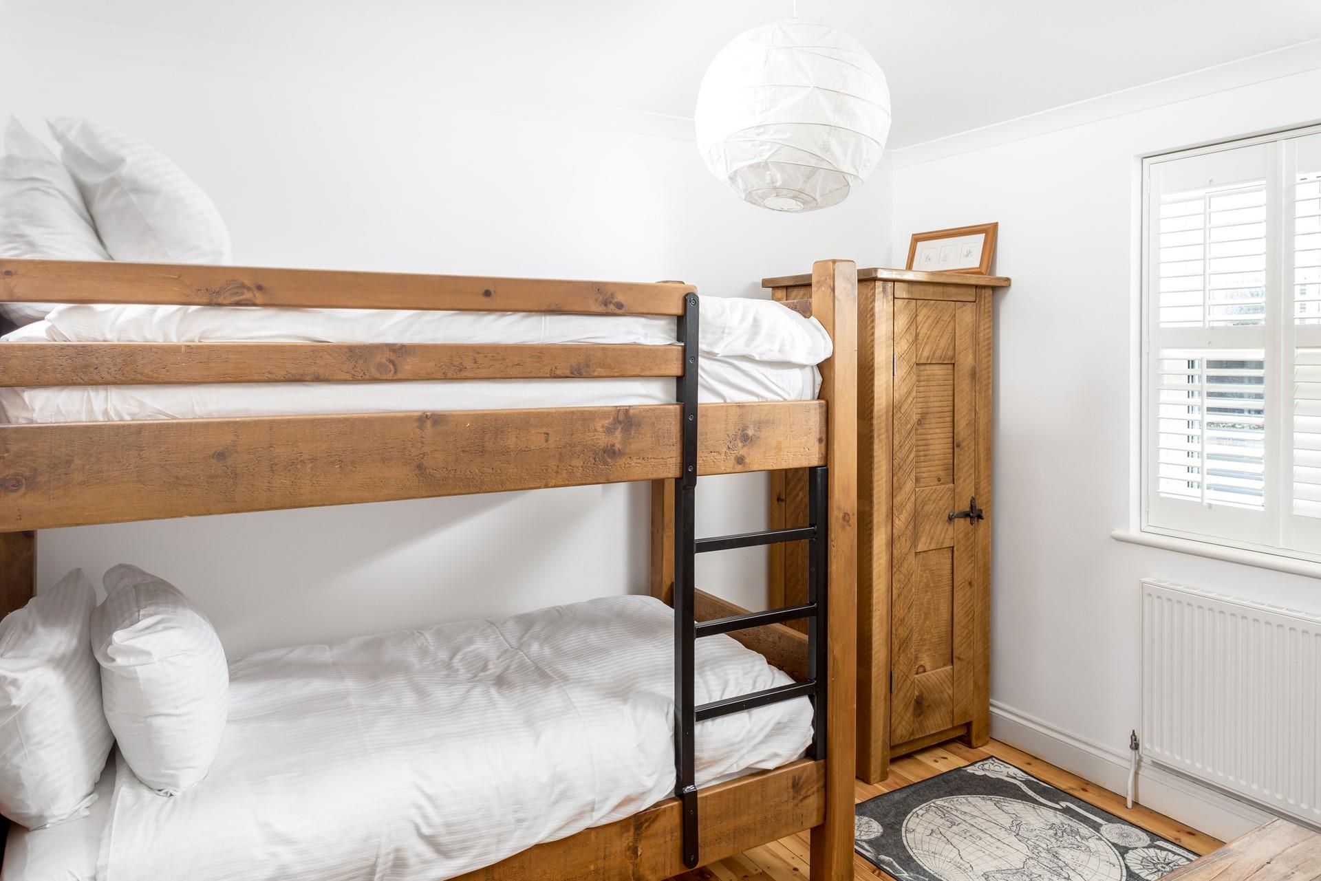 The kids will love the bunk beds in bedroom 1.
