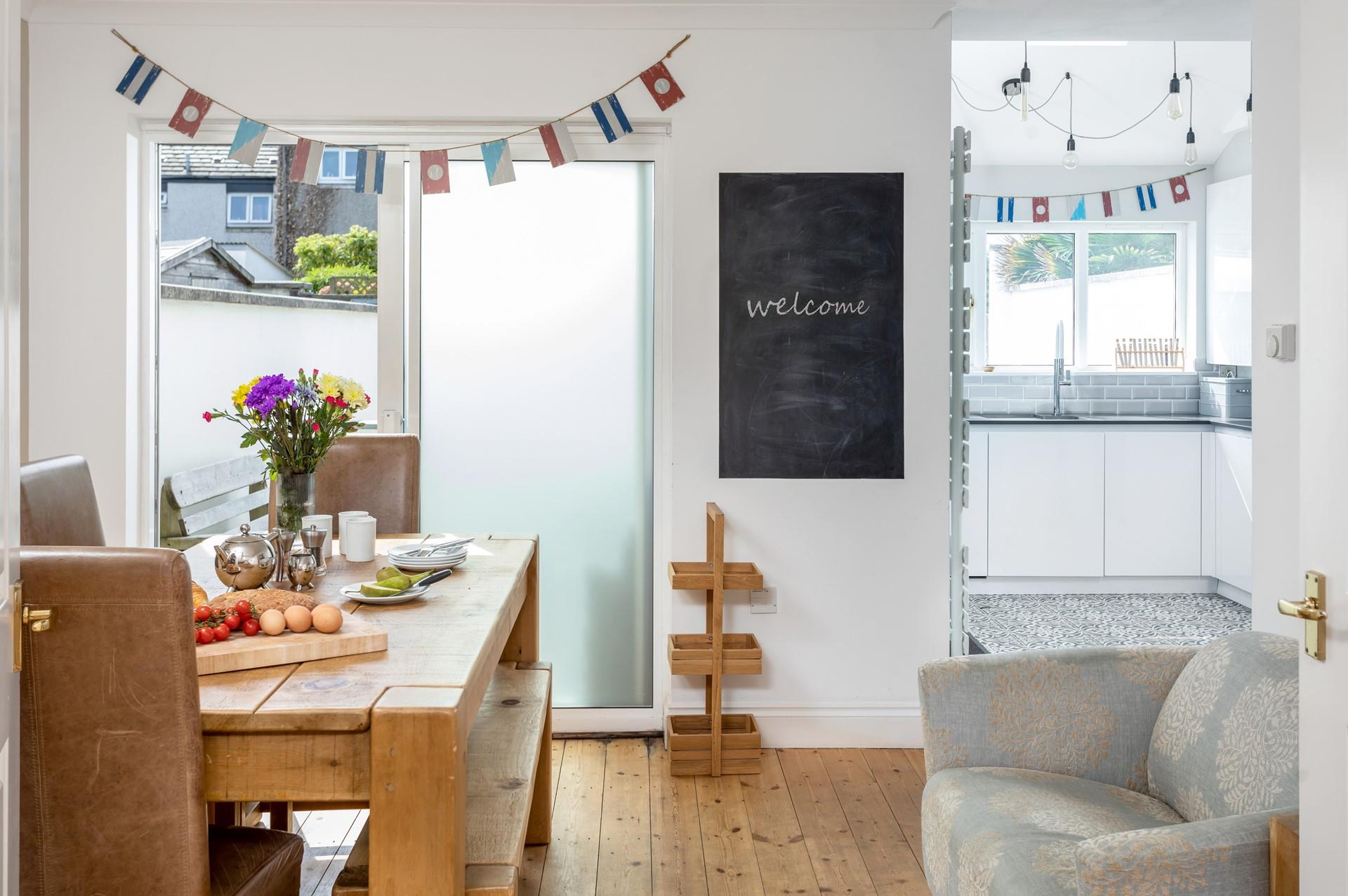 This home from home has been decorated with a rustic feel throughout.