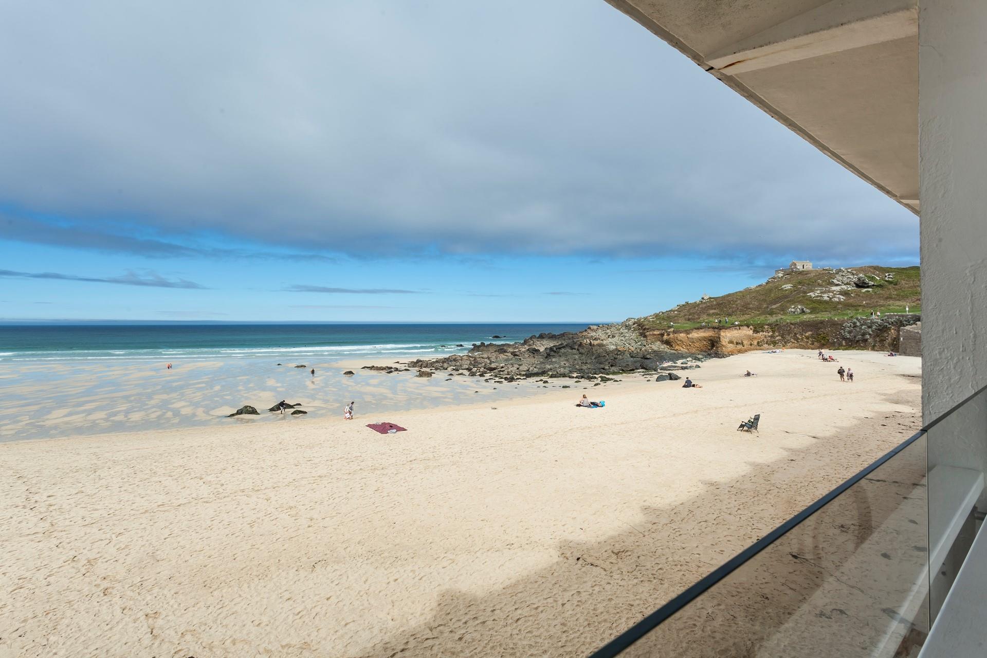 Spend your days sunbathing on the soft sand of Porthmeor.