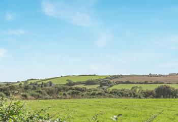 Beautiful views of the north Cornwall countryside await at Hanley Cottage.