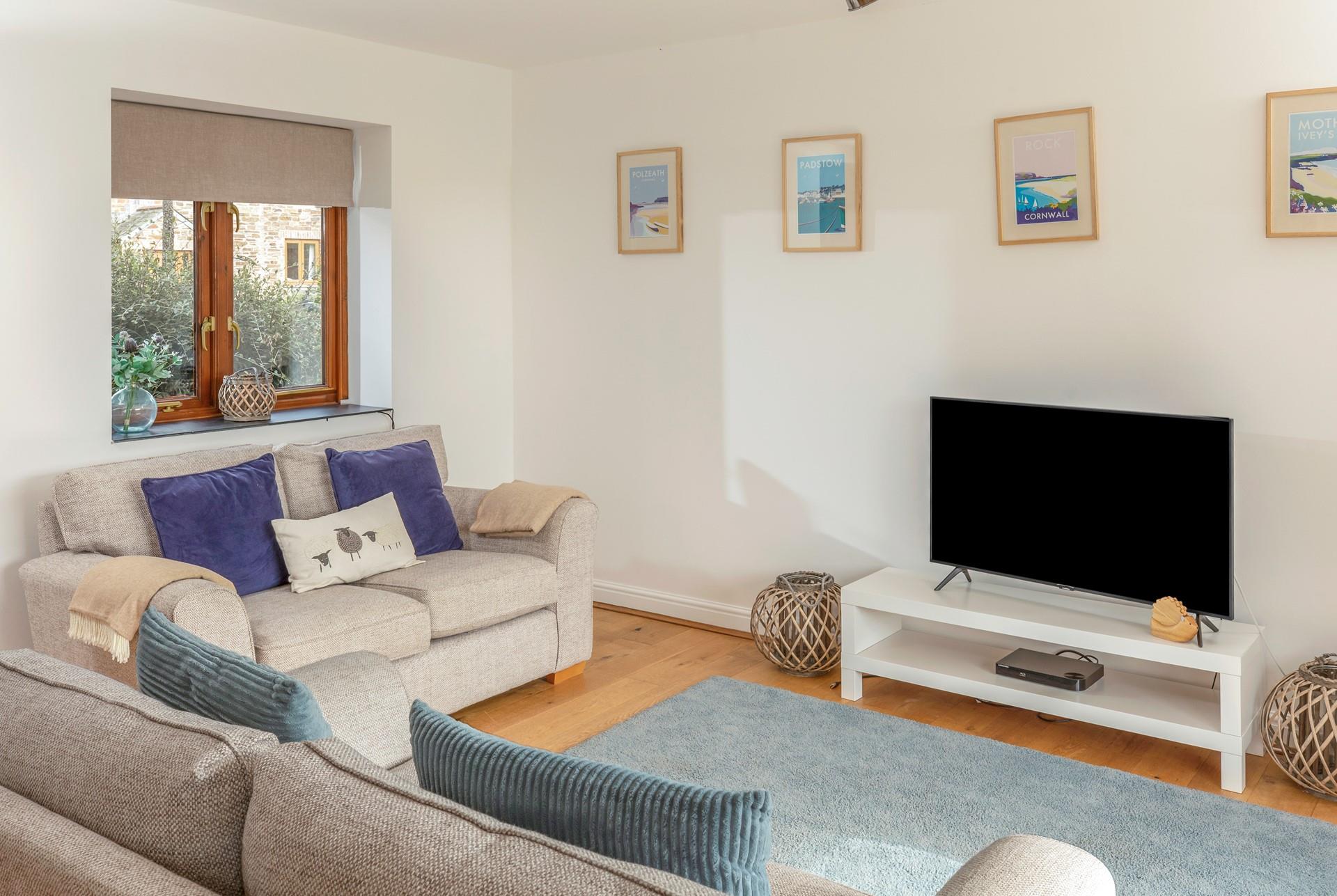 Relax in the cosy lounge after a busy day exploring Cornwall.