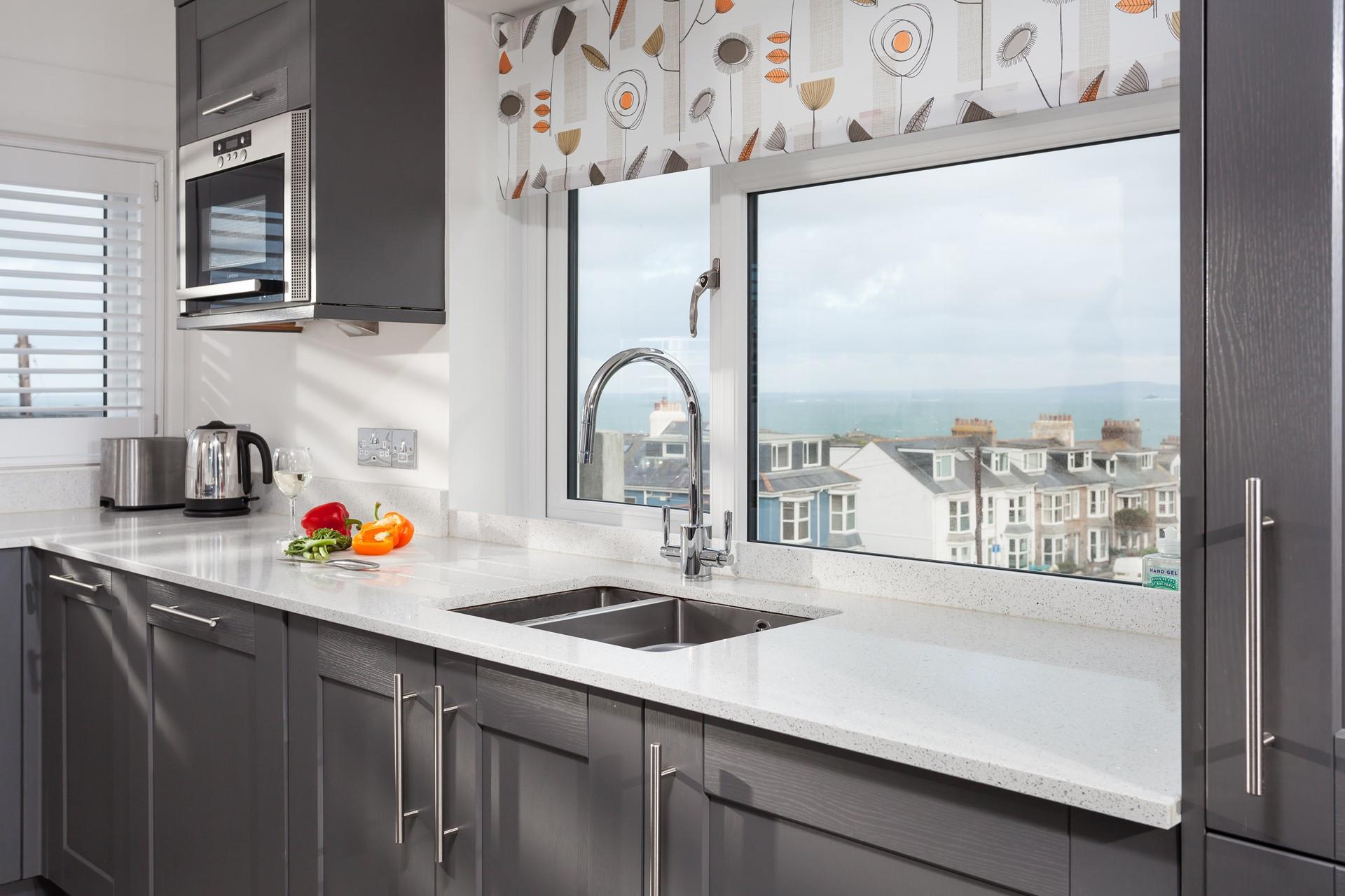 There are even beautiful views from the kitchen sink!