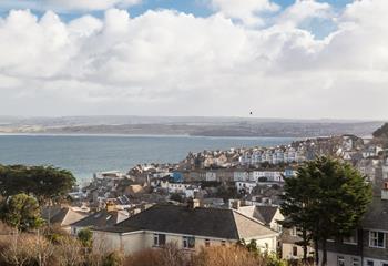 St Ives is filled with quirky rooftops stretching out to the sea.