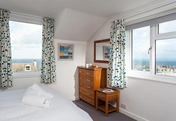 Wake up to a beautiful view of Godrevy Lighthouse and watch the world go by as you sip your morning cuppa.
