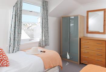 Settle the little ones into the twin beds at the end of the day.