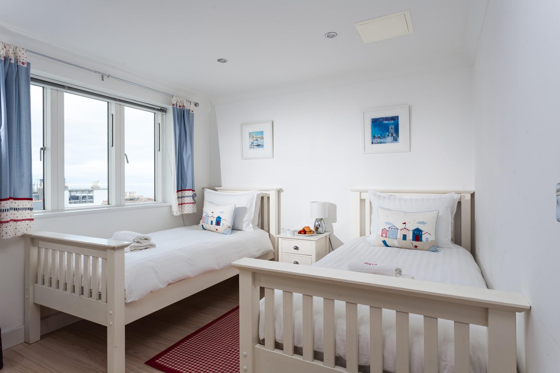 This spacious apartment is great for families too, you can tuck the kids into bed and enjoy a glass of wine on the balcony.